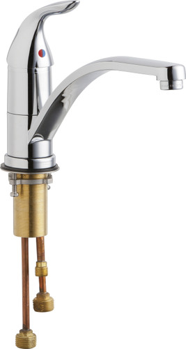  Chicago Faucets (430-ABCP) Single Lever Hot and Cold Water Mixing Sink Faucet