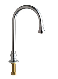  Chicago Faucets (626-GN2BE4ABCP) Remote Rigid/Swing Gooseneck Spout