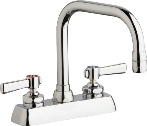  Chicago Faucets (W4D-DB6AE35-369AB) Hot and Cold Water Workboard Sink Faucet