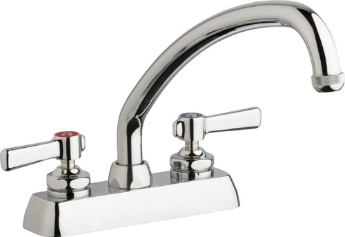  Chicago Faucets (W4D-L9E1-369AB) Hot and Cold Water Workboard Sink Faucet