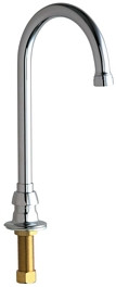  Chicago Faucets (626-E29VPABCP) Remote Vandal Proof Rigid/Swing Gooseneck Spout