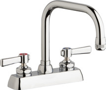 Chicago Faucets (W4D-DB6AE1-369ABCP) Hot and Cold Water Workboard Sink Faucet
