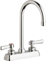 Chicago Faucets (W4D-GN2AE35-369AB) Hot and Cold Water Workboard Sink Faucet