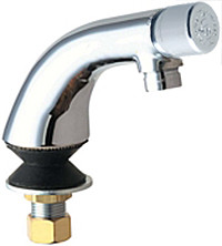  Chicago Faucets (807-E12ABCP) Single Inlet Metering Sink Faucet