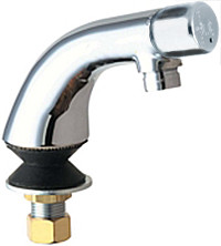  Chicago Faucets (807-E12COLDABCP) Single Inlet Metering Sink Faucet