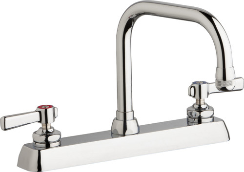  Chicago Faucets (W8D-DB6AE1-369ABCP) Hot and Cold Water Workboard Sink Faucet