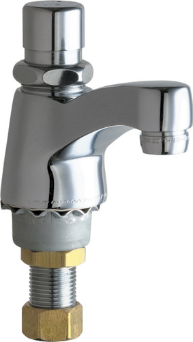  Chicago Faucets (333-E12PSHABCP) Single Supply Metering Sink Faucet