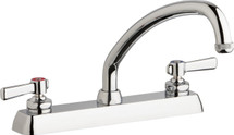 Chicago Faucets (W8D-L9E1-369ABCP) Hot and Cold Water Workboard Sink Faucet