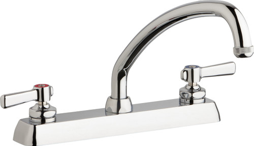  Chicago Faucets (W8D-L9E1-369ABCP) Hot and Cold Water Workboard Sink Faucet