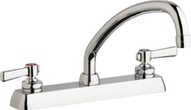 Chicago Faucets (W8D-L9E35-369ABCP) Hot and Cold Water Workboard Sink Faucet