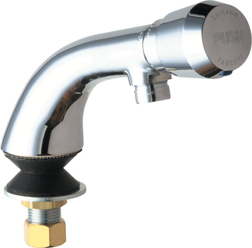  Chicago Faucets (807-E12V665PSHAB) Single Inlet Metering Sink Faucet