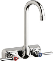 Chicago Faucets (W4W-GN1AE35-369AB) Hot and Cold Water Workboard Sink Faucet