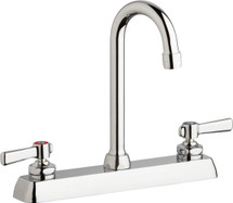 Chicago Faucets (W8D-GN1AE35-369AB) Hot and Cold Water Workboard Sink Faucet