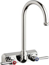 Chicago Faucets (W4W-GN2AE1-369ABCP) Hot and Cold Water Workboard Sink Faucet