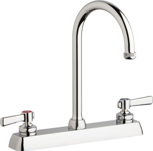  Chicago Faucets (W8D-GN2AE1-369ABCP) Hot and Cold Water Workboard Sink Faucet