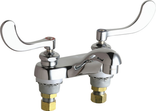  Chicago Faucets (802-V317XKABCP) Hot and Cold Water Sink Faucet