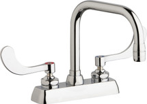 Chicago Faucets (W4D-DB6AE35-317AB) Hot and Cold Water Workboard Sink Faucet