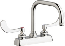 Chicago Faucets (W4D-DB6AE1-317ABCP) Hot and Cold Water Workboard Sink Faucet
