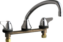 Chicago Faucets (1888-ABCP) Concealed Hot and Cold Water Sink Faucet for Stainless Steel Counter