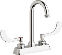 Chicago Faucets (W4D-GN1AE1-317ABCP) Hot and Cold Water Workboard Sink Faucet