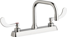 Chicago Faucets (W8D-DB6AE35-317AB) Hot and Cold Water Workboard Sink Faucet