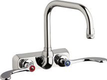 Chicago Faucets (W4W-DB6AE1-317ABCP) Hot and Cold Water Workboard Sink Faucet