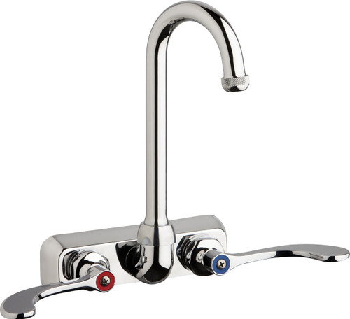  Chicago Faucets (W4W-GN1AE1-317ABCP) Hot and Cold Water Workboard Sink Faucet