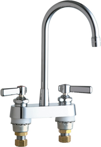  Chicago Faucets (895-E73-RGD2ABCP) Hot and Cold Water Sink Faucet
