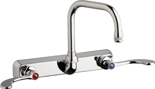  Chicago Faucets (W8W-DB6AE1-317ABCP) Hot and Cold Water Workboard Sink Faucet