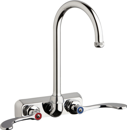  Chicago Faucets (W4W-GN2AE1-317ABCP) Hot and Cold Water Workboard Sink Faucet