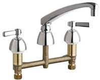  Chicago Faucets (201-AL8XKABCP) Concealed Hot and Cold Water Sink Faucet