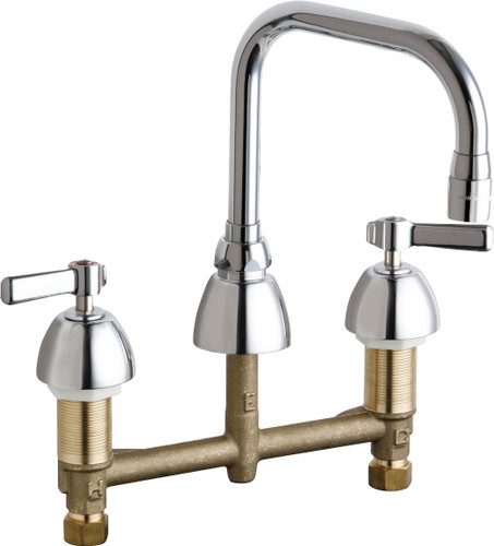  Chicago Faucets (201-ADB6AE3ABCP) Concealed Hot and Cold Water Sink Faucet