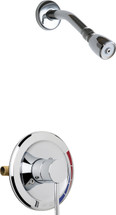 Chicago Faucets (SH-PB1-03-000) Pressure Balancing Tub and Shower Valve with Shower Head