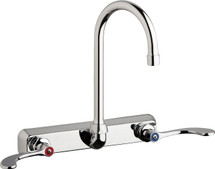 Chicago Faucets (W8W-GN2AE35-317AB) Hot and Cold Water Workboard Sink Faucet