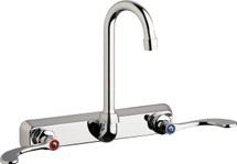 Chicago Faucets (W8W-GN1AE35-317AB) Hot and Cold Water Workboard Sink Faucet