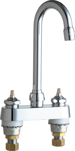  Chicago Faucets (895-LEHAB) Hot and Cold Water Sink Faucet