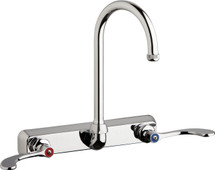 Chicago Faucets (W8W-GN2AE1-317ABCP) Hot and Cold Water Workboard Sink Faucet