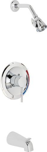  Chicago Faucets (SH-PB1-07-100) Pressure Balancing Tub and Shower Valve with Shower Head