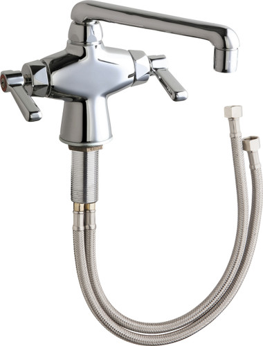  Chicago Faucets (51-ABCP) Hot and Cold Water Mixing Sink Faucet