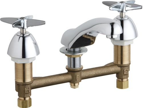  Chicago Faucets (404-633ABCP) Concealed Hot and Cold Water Sink Faucet
