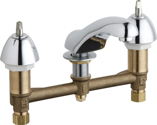  Chicago Faucets (404-633XKABCP) Concealed Hot and Cold Water Sink Faucet