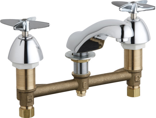  Chicago Faucets (404-E74-633ABCP) Concealed Hot and Cold Water Sink Faucet