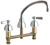 Chicago Faucets (201-AVPCABCP) Concealed Hot and Cold Water Sink Faucet