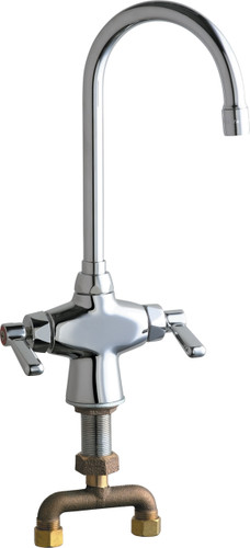  Chicago Faucets (50-TABCP) Hot and Cold Water Mixing Sink Faucet