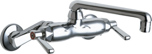  Chicago Faucets (445-E35ABCP) Hot and Cold Water Sink Faucet
