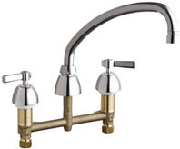 Chicago Faucets (201-RSL9E3VPABCP) Concealed Hot and Cold Water Sink Faucet
