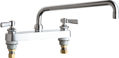  Chicago Faucets (527-L12ABCP) Hot and Cold Water Sink Faucet