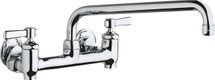 Chicago Faucets (640-L12E35-369YAB) Hot and Cold Water Sink Faucet with Integral Supply Stops
