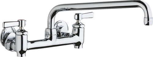  Chicago Faucets (640-L12E35-369YAB) Hot and Cold Water Sink Faucet with Integral Supply Stops