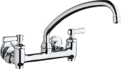  Chicago Faucets (640-L9E35-369YAB) Hot and Cold Water Sink Faucet with Integral Supply Stops